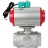 Кран шаровой BV3232P(4pc)-SP-3WL-T-ISO-H Ду40 Ру63 стандартнопроходной L-тип, внутренняя резьба, корпус - нержавеющая сталь 316, уплотнение - PTFE, с пневмоприводом PA-DA-065 и магнитным переключателем ALS200D в Алматы