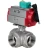 Кран шаровой BV3232P(4pc)-SP-3WL-T-ISO-H Ду40 Ру63 стандартнопроходной L-тип, внутренняя резьба, корпус - нержавеющая сталь 316, уплотнение - PTFE, с пневмоприводом PA-DA-065 и магнитным переключателем ALS200D в Алматы