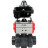 Кран шаровой BV4242E-FP-GRM-ISO Дн100 Ру10 полнопроходной, корпус - НПВХ, шар - НПВХ, уплотнение - EPDM, с пневмоприводом PA-DA-065 и БКВ APL-410N EX в Алматы