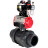 Кран шаровой BV4242E-FP-GRM-ISO Дн32 Ру10 полнопроходной, корпус - НПВХ, шар - НПВХ, уплотнение - EPDM, с пневмоприводом PA-SA-052, пневмораспределителем 4M310-08 DC24V, БКВ APL-510N EX и БПВ AFC2000 в Алматы