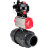 Кран шаровой BV4242E-FP-GRM-ISO Дн32 Ру10 полнопроходной, корпус - НПВХ, шар - НПВХ, уплотнение - EPDM, с пневмоприводом PA-SA-052, пневмораспределителем 4M310-08 DC24V, БКВ APL-510N EX и БПВ AFC2000 в Алматы