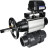 Кран шаровой BV4242E-FP-GRM-ISO Дн80 Ру10 полнопроходной, корпус - НПВХ, шар - НПВХ, уплотнение - EPDM, с пневмоприводом PA-DA-105-1 и пневмопозиционером YT-1000RSN без обратной связи в Алматы