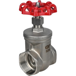 Задвижка клиновая GVWR3131M-2W-T-S Ду25 Ру16 резьбовая, шпиндель - выдвижной, корпус - нержавеющая сталь SS304, клин - нержавеющая сталь SS304, уплотнение - металл, управление - штурвал
