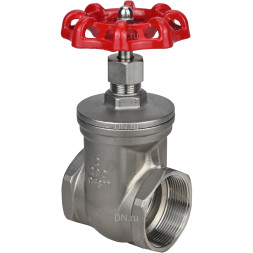 Задвижка клиновая GVWR3131M-2W-T-S Ду25 Ру16 резьбовая, шпиндель - выдвижной, корпус - нержавеющая сталь SS304, клин - нержавеющая сталь SS304, уплотнение - металл, управление - штурвал
