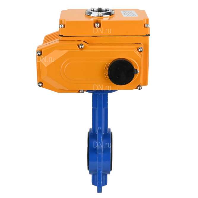 Затвор дисковый поворотный WBV1432N-2W-Fb-H Ду250-040 Ру16, корпус - чугун GGG50, диск - нержавеющая сталь 316L, уплотнение - NBR, с электроприводом QT-N-040EM-1-24VAC-У1 в Алматы