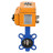 Затвор дисковый поворотный WBV1432N-2W-Fb-H Ду250-040 Ру16, корпус - чугун GGG50, диск - нержавеющая сталь 316L, уплотнение - NBR, с электроприводом QT-N-040EM-1-24VAC-У1 в Алматы