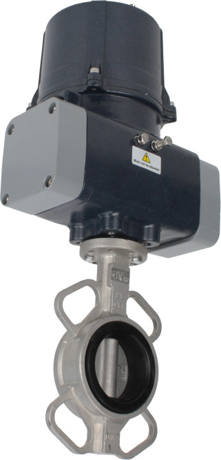 Затвор дисковый поворотный WBV3131N-2W-Fb-H Ду100 Ру16 межфланцевый, корпус - нержавеющая сталь 304, диск - нержавеющая сталь 304, уплотнение - NBR, с электроприводом четвертьоборотным QTSA-N-014EM-O0-220VAC с пружинным возвратом в Алматы