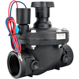 Клапан электромагнитный VS1141-NT-NC-24VDC 4″ Ду100 Ру10 соленоидный двухходовой пилотного действия, корпус - пластик PA66, уплотнение - NBR, внутренняя резьба, нормально закрытый (НЗ), катушка 24В DC