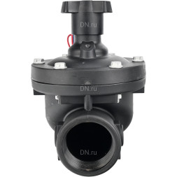 Клапан электромагнитный VS1141-NT-NC-24VDC 4″ Ду100 Ру10 соленоидный двухходовой пилотного действия, корпус - пластик PA66, уплотнение - NBR, внутренняя резьба, нормально закрытый (НЗ), катушка 24В DC