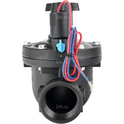 Клапан электромагнитный VS1141-NT-NC-24VDC 4″ Ду100 Ру10 соленоидный двухходовой пилотного действия, корпус - пластик PA66, уплотнение - NBR, внутренняя резьба, нормально закрытый (НЗ), катушка 24В DC