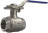 Кран шаровой BV3232P(2pc)-FP-T-ISO-H Ду32 Ру63 полнопроходной двухходовой, нержавеющая сталь 316, внутренняя резьба, уплотнение - PTFE, с ISO-фланцем и рукояткой, 11х11, F04/F05 в Алматы