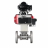 Кран шаровой BV3131P(3pc)-FP-F-ISO-H Ду25 Ру40, трехсоставной полнопроходной фланцевый, нержавеющая сталь SS304, уплотнение - PTFE, с пневмоприводом PA-DA-052 двойного действия, с пневмораспределителем 4M310-08 DC24V, с БКВ APL-210N в Алматы