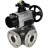 Кран шаровой BV3232P(4pc)-FP-3WL-F Ду100 Ру16 полнопроходной трехходовой, фланцевый, корпус - нержавеющая сталь SS316, с пневмоприводом PA-DA-105-1 двойного действия, пневмораспределителем 4M310-08 DC24V и БКВ APL-210N в Алматы