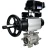 Кран шаровой BV3232P(3pc)-FP-SW-ISO-H Ду100 Ру63 полнопроходной, корпус - нержавеющая сталь SS316, под приварку, с пневмоприводом PA-DA-105-1, электропневматическим поворотным позиционером YT-1000RSN с обратной связью в Алматы