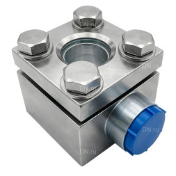 Стекло смотровое SG1-21G-T тип В ГОСТ 21836-2021 Ду15 Ру40 одностороннее, материал - углеродистая сталь, резьбовое