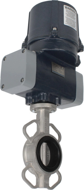 Затвор дисковый поворотный WBV3131N-2W-Fb-H Ду125 Ру16 межфланцевый, корпус - нержавеющая сталь 304, диск - нержавеющая сталь 304, уплотнение - NBR, с электроприводом четвертьоборотным QTSA-N-014EM-O0-220VAC с пружинным возвратом в Алматы