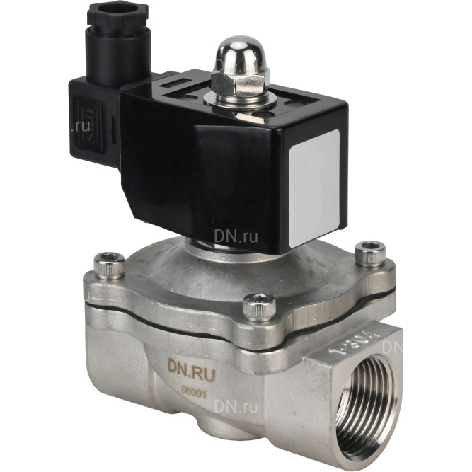 Клапан электромагнитный VS331-VT-NC-24VAC 3/4″ Ду20 Ру10 прямого действия двухходовой, корпус - сталь нержавеющая 304, присоединение - внутренняя резьба, уплотнение - VITON, нормально-закрытый, катушка - 24 В AC в Алматы