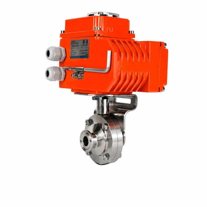 Затвор дисковый поворотный WBV3131S-2W-C-H Ду15 Ру10 кламповый, корпус - пищевая нержавеющая сталь 304, уплотнение - Silicon, с электроприводом QT-N-003EM-O1-24VDC-У1 HARK в Алматы