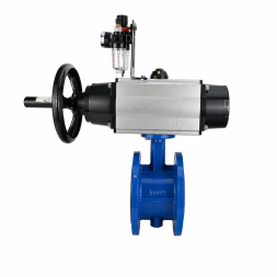 Затвор дисковый поворотный WBV1331E-2W-F-H Ду100 Ру16 фланцевый, корпус - чугун GGG40, диск - нержавеющая сталь 304, уплотнение - EPDM, с пневмоприводом PA-DA-105-1, 4M310-08 DC24V и AFC2000