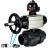 Кран шаровой BV4242E-FP-GRM-ISO Дн15 Ру10 полнопроходной, корпус - НПВХ, шар - НПВХ, уплотнение - EPDM, с пневмоприводом PA-DA-105-1, пневмораспределителем 4V320-10 AC220V и БКВ APL-510N EX в Алматы