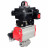 Кран шаровой BV3232P(4pc)-SP-3WL-T-ISO-H Ду25 Ру63 стандартнопроходной трехходовой L-тип, нержавеющая сталь SS316, внутренняя резьба, PTFE, пн.приводом PA-SA-052, пн.распределителем 4M310-08 AC220V и БКВ APL-410N EX в Алматы