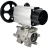 Кран шаровой BV3232P(3pc)-FP-SW-ISO-H Ду100 Ру63 полнопроходной, корпус - нержавеющая сталь SS316, под приварку, с пневмоприводом PA-DA-105-1 в Алматы