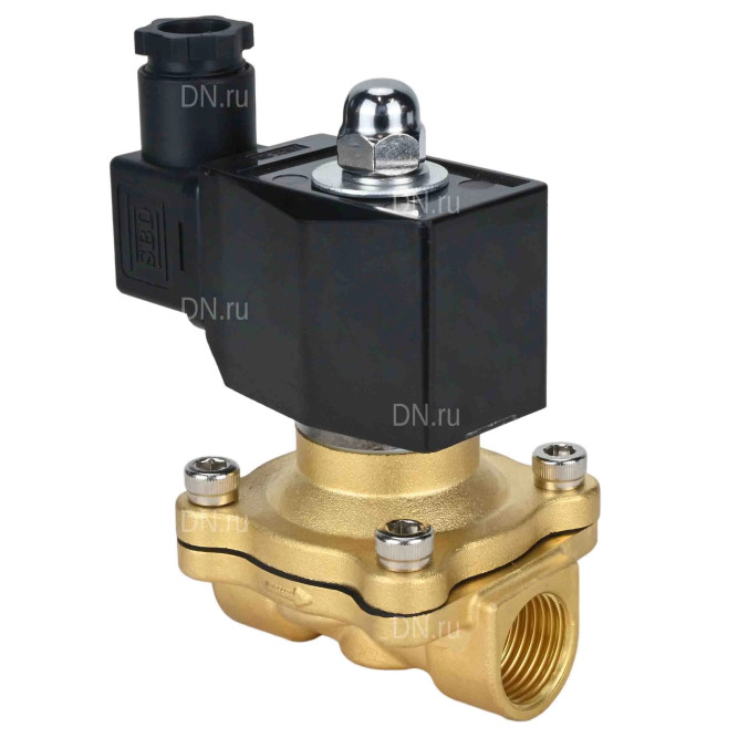 Клапан электромагнитный VS300-NT-NO-24VDC 3/4″ Ду20 Ру10, соленоидный двухходовой, корпус - латунь, уплотнение - NBR, резьбовой, нормально-открытый, прямого действия, катушка - 24В в Алматы