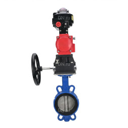 Затвор дисковый поворотный WBV1432N-2W-Fb-H Ду50 Ру16, корпус - чугун GGG50, диск - нержавеющая сталь 316L, уплотнение - NBR, с пневмоприводом PA-DA-065 двойного действия, с БКВ APL-510N EX, с ручным дублером MON1-250-T26-ISO