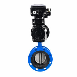 Затвор дисковый поворотный WBV1331E-2W-F-H Ду50 Ру16 фланцевый, корпус - чугун GGG40, диск - нержавеющая сталь 304, уплотнение - EPDM, с пневмоприводом PA-DA-105-1 и позиционером YT-1000RSN без обратной связи
