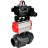 Кран шаровой BV4242E-FP-GRM-ISO Дн25 Ру10 полнопроходной, корпус - НПВХ, шар - НПВХ, уплотнение - EPDM, с пневмоприводом PA-SA-052 и БКВ APL-410N EX в Алматы