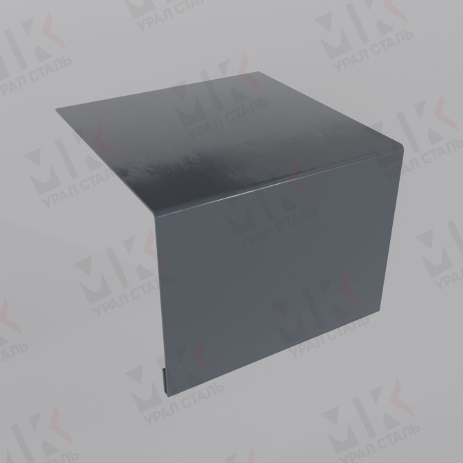 Планка откоса сложная 3D 230х75х3000 мм 0,45 мм Полиэстер RAL 7024 в Алматы