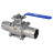 Кран шаровой BV3232P(3pc)-FP-W-ISO-H LONG Ду150 Ру16 полнопроходной, трехсоставной, корпус - нержавеющая сталь 316, уплотнение - PTFE, под приварку, с рукояткой в Алматы