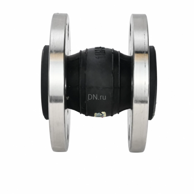 Компенсатор резиновый CR-N32-F Ду40 Ру10/16 KRN, резиновая вставка (корпус) - NBR, тип присоединения - фланцевый, материал фланцев - нержавеющая сталь AISI 316 в Алматы