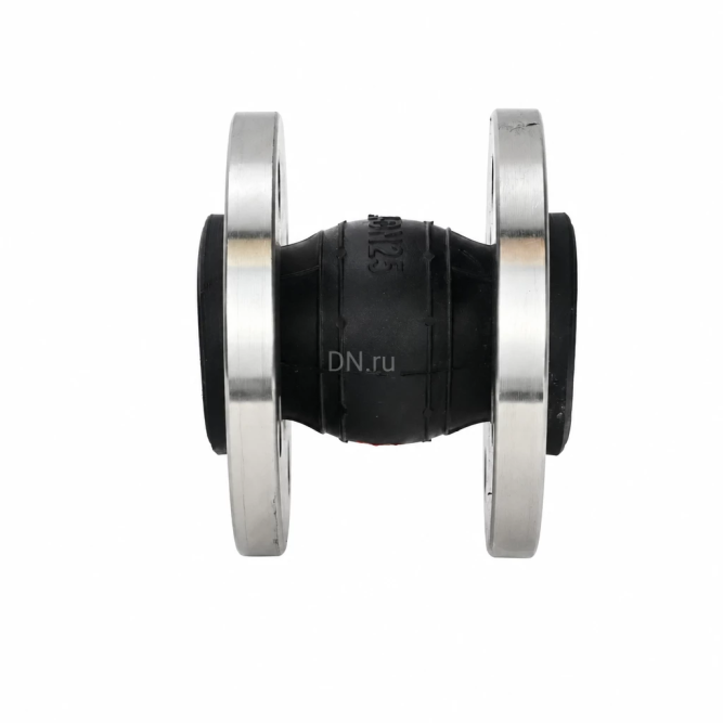 Компенсатор резиновый CR-N32-F Ду40 Ру10/16 KRN, резиновая вставка (корпус) - NBR, тип присоединения - фланцевый, материал фланцев - нержавеющая сталь AISI 316 в Алматы