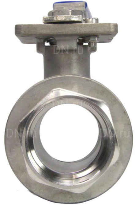 Кран шаровой BV3232P(2pc)-FP-T-ISO-H Ду65 Ру40 полнопроходной двухходовой, нержавеющая сталь 316, внутренняя резьба, уплотнение - PTFE, с ISO-фланцем и рукояткой, 17х17, F07/F10 в Алматы