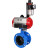 Затвор дисковый поворотный WBV1313E-2W-F-H Ду200 Ру16 фланцевый, корпус - чугун GGG40, диск - чугун GGG40, уплотнение - EPDM, с пневмоприводом PA-DA-140, пневмораспределителем 4M310-08 AC220V и БПВ AFC2000 в Алматы