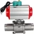 Кран шаровой BV3131P(3pc)-FP-W-ISO-H LONG Ду10 Ру63 полнопроходной, корпус - нержавеющая сталь 304, уплотнение - PTFE, под приварку, с пневмоприводом PA-DA-052, пневмораспределителем 4M310-08 AC220V и магнитным переключателем ALS200D в Алматы