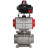 Кран шаровой BV3232P(3pc)-FP-W-ISO-H Ду50 Ру40 SS316 полнопроходной под приварку, корпус - нержавеющая сталь с пневмоприводом PA-SA-105 и блоком концевых выключателей APL-410N EX в Алматы