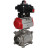 Кран шаровой BV3232P(3pc)-FP-W-ISO-H Ду50 Ру40 SS316 полнопроходной под приварку, корпус - нержавеющая сталь с пневмоприводом PA-SA-105 и блоком концевых выключателей APL-410N EX в Алматы