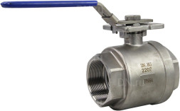 Кран шаровой BV3232P(2pc)-FP-T-ISO-H Ду80 Ру40 полнопроходной двухходовой, нержавеющая сталь 316, внутренняя резьба, уплотнение - PTFE, с ISO-фланцем и рукояткой, 17х17, F07/F10