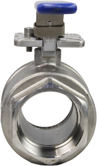 Кран шаровой BV3232P(2pc)-FP-T-ISO-H Ду80 Ру40 полнопроходной двухходовой, нержавеющая сталь 316, внутренняя резьба, уплотнение - PTFE, с ISO-фланцем и рукояткой, 17х17, F07/F10 в Алматы