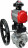 Кран шаровой BV3232P(4pc)-SP-3WL-T-ISO-H Ду20 Ру63 стандартнопроходной трехходовой L-тип, нерж. сталь SS316, внутренняя резьба, уплотнение - PTFE, с пневмоприводом PA-DA-065, БКВ APL-210N и ручным дублером MON1-250-T26-ISO в Алматы