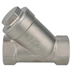 Клапан обратный VCSY3232P-T 2″ Ду50 Ру40 Y-образный, резьбовой, пружинный, корпус - нержавеющая сталь 316, диск - нержавеющая сталь 316, уплотнение - PTFE