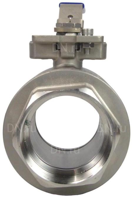Кран шаровой BV3232P(2pc)-FP-T-ISO-H Ду100 Ру40 полнопроходной двухходовой, нержавеющая сталь 316, внутренняя резьба, уплотнение - PTFE, с ISO-фланцем и рукояткой, 19х19, F07/F10 в Алматы