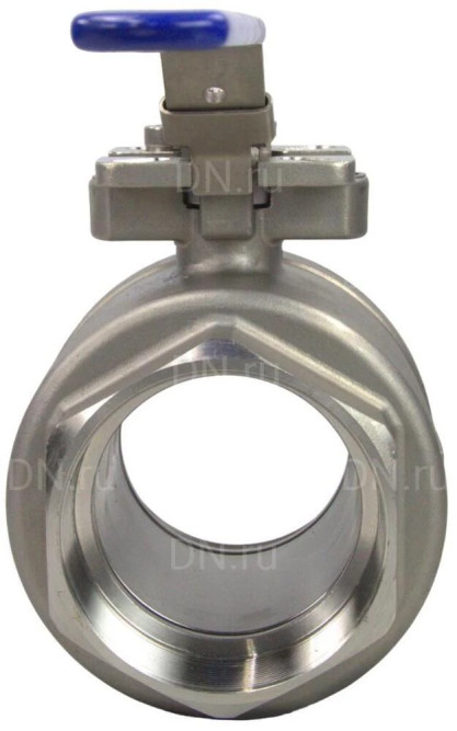 Кран шаровой BV3232P(2pc)-FP-T-ISO-H Ду100 Ру40 полнопроходной двухходовой, нержавеющая сталь 316, внутренняя резьба, уплотнение - PTFE, с ISO-фланцем и рукояткой, 19х19, F07/F10 в Алматы