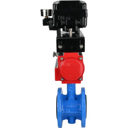 Затвор дисковый поворотный WBV1313E-2W-F-H Ду50 Ру16 фланцевый, корпус - чугун GGG40, диск - чугун GGG40, уплотнение - EPDM, с пневмоприводом PA-DA-105 и позиционером YT-1000RSN с обратной связью