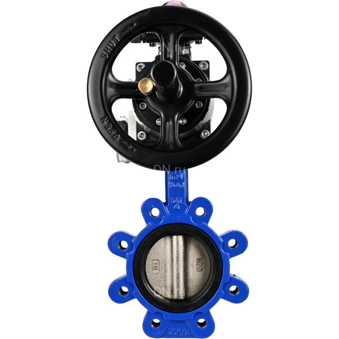 Затвор дисковый поворотный WBV1616E-2W-Fb-H Ду125 Ру16 LUG корпус - чугун QT450, диск - чугун QT450, уплотнение - EPDM, с пневмоприводом PA-DA-105-1, пневмораспределителем 4M310-08 DC24V и БКВ APL-210N в Алматы