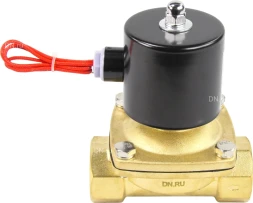 Клапан электромагнитный VS100-ET-NC-220VAC 1 1/4″ Ду32 Ру10, соленоидный двухходовой, корпус - латунь, уплотнение - EPDM, резьбовой, нормально-закрытый, прямого действия, катушка - 220В