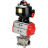 Кран шаровой BV3232P(3pc)-FP-W-ISO-H Ду65 Ру25 полнопроходной двухходовой, нержавеющая сталь SS316, под приварку, уплотнение - PTFE, с пневмоприводом PA-DA-83 и БКВ APL-510N-EX в Алматы