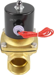 Клапан электромагнитный VS100-ET-NC-220VAC 1 1/2″ Ду40 Ру10, соленоидный двухходовой, корпус - латунь, уплотнение - EPDM, резьбовой, нормально-закрытый, прямого действия, катушка - 220В